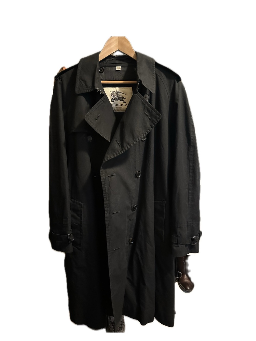 Burberry Black Double-Breasted Men’s Trench Coat
